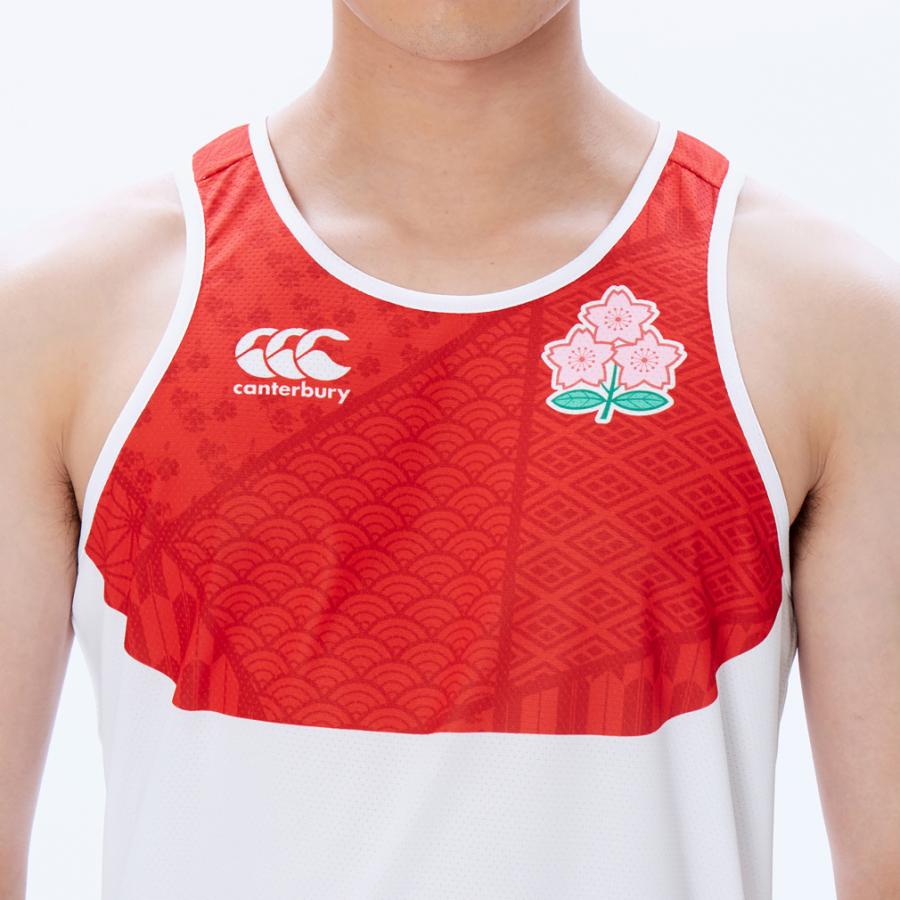 カンタベリー メンズ ラグビー ノースリーブシャツ JAPAN TRAINING