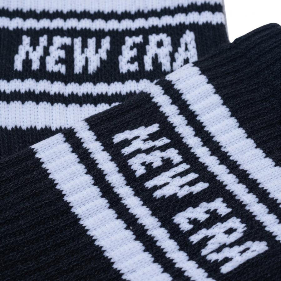 NEW ERA（ニューエラ） ソックス 靴下 SOCKS CREW 3PAIRS LINE BLK 25J