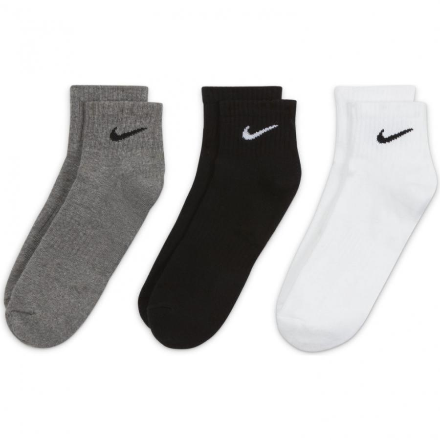 ナイキ ソックス 3P エブリデイ クッション クウォーター ソックス SX7667 964 3足組 靴下 NIKE（Yahoo!・アルペングループヤフー店）