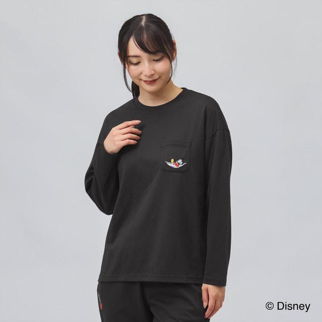 ディズニー リカバリーウェア 長袖Tシャツ レディース TIGORASLEEP 一般医療機器 TRDN-9CA2126TL ： チャコールグレー Disney