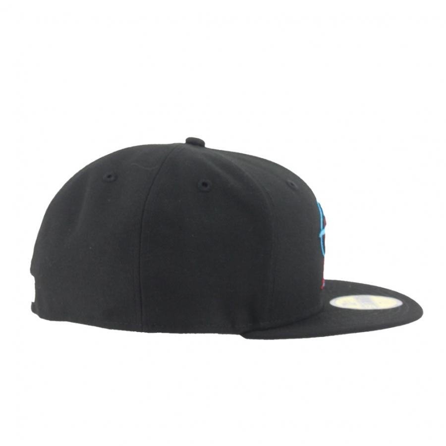 NEW ERA - 美品★ ニューエラ★59fifty★マーリンズ★キャップ★ブラック NEW ERA（ニューエラ） キャップ 59FIFTY MLBオンフィールド マイアミ
