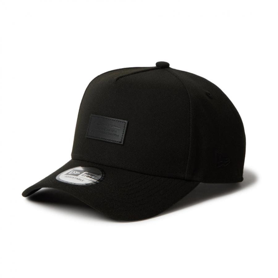 セール中　NEW ERA ニューエラ　キャップ　 黒x黒　レザー調　9FORTY NEW ERA（ニューエラ） キャップ 9FORTY A-Frame レザーパッチ Leather