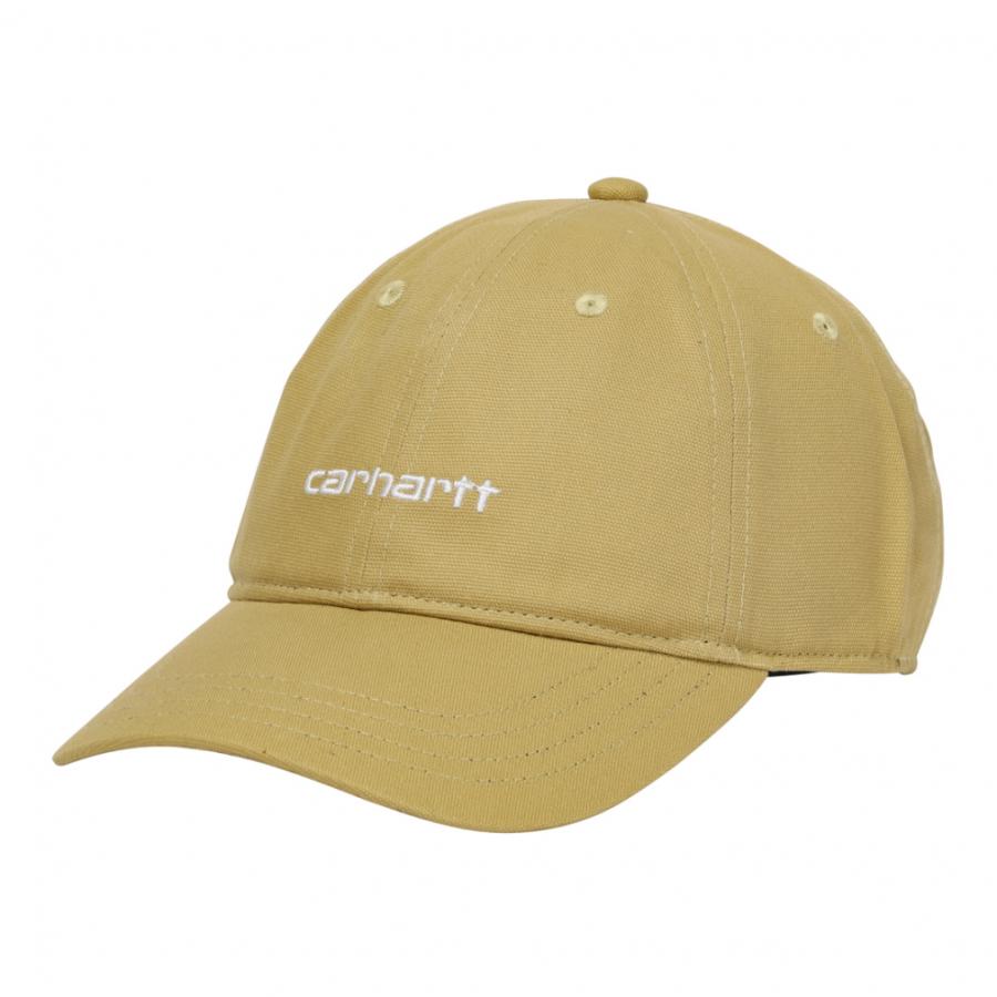 Carhartt ベージュ ジップアップジャケット キャップ カーハート キャップ CANVAS SCRIPT CAP I028876 22WXX 帽子 Carhartt