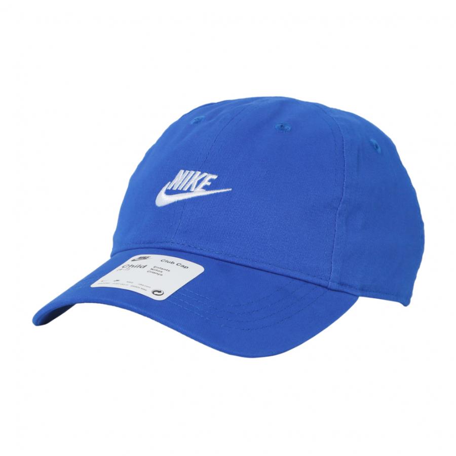 Nike 青 キャンバス ベースボールキャップ NIKE ナイキ NAN FUTURA CURVE BRIM CAP 8A2902 U89 ジュニア