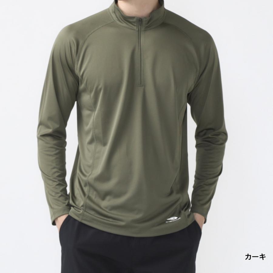 TIGORA（ティゴラ） メンズ アウトドア 秒乾 R ハーフZIP長袖Tシャツ