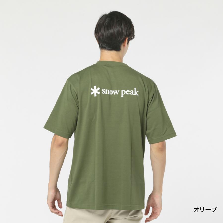 スノーピーク アウトドア 半袖Tシャツ SP Back Printed Logo T shirt ETS23AU002 snow peak｜alpen-group｜02