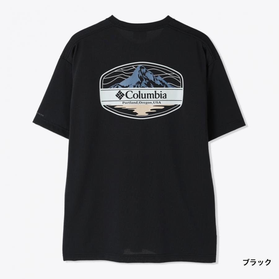 2025春夏 コロンビア メンズ アウトドア 半袖Tシャツ サンライズストレイトオムニフリーズゼログラフィックショートスリーブTシャツ PM0950  Columbia