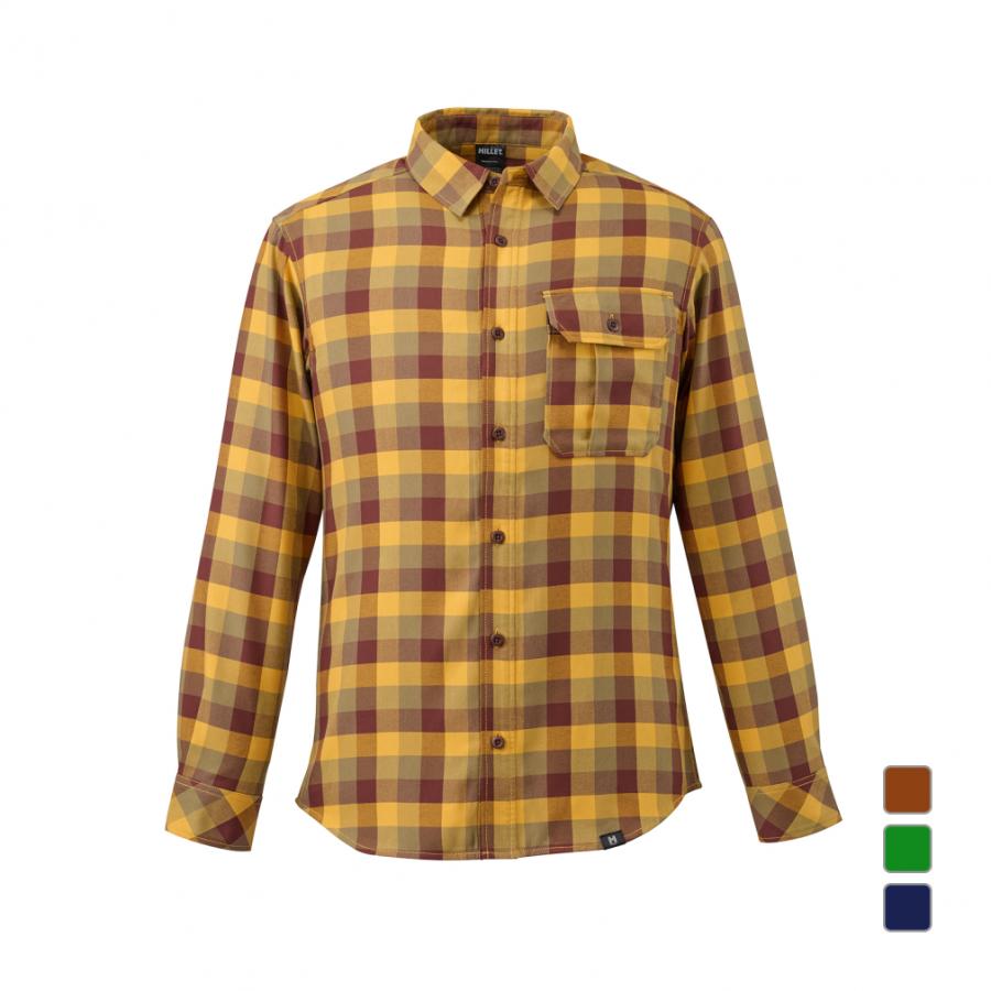 MILLET ミレー THERMO CHECK SHIRT LS M アウトドア トップス MIV03136-N3171 メンズ 長袖 MILLET（ミレー） メンズ トレッキング 長袖シャツ THERMO CHECK SHIRT