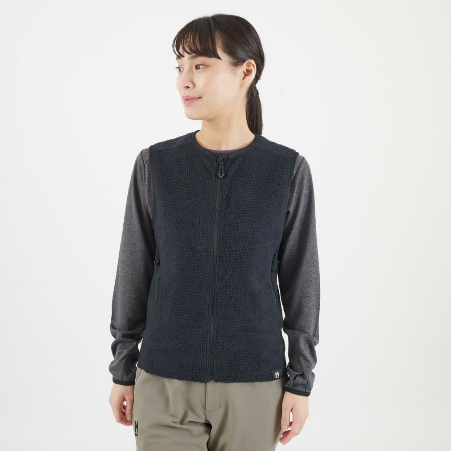 ミレー メンズ トレッキング ベスト THROUGH WARM VEST MIV02125 N0247 : ブラック MILLET