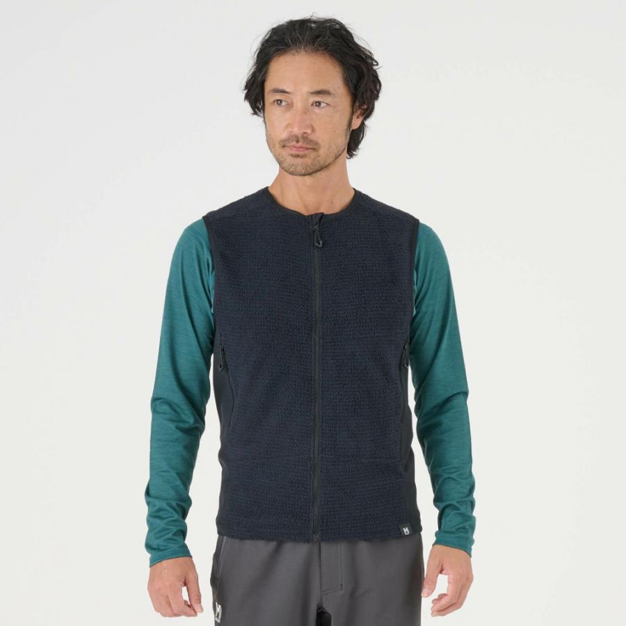 ミレー メンズ トレッキング ベスト THROUGH WARM VEST MIV02125 N0247 : ブラック MILLET