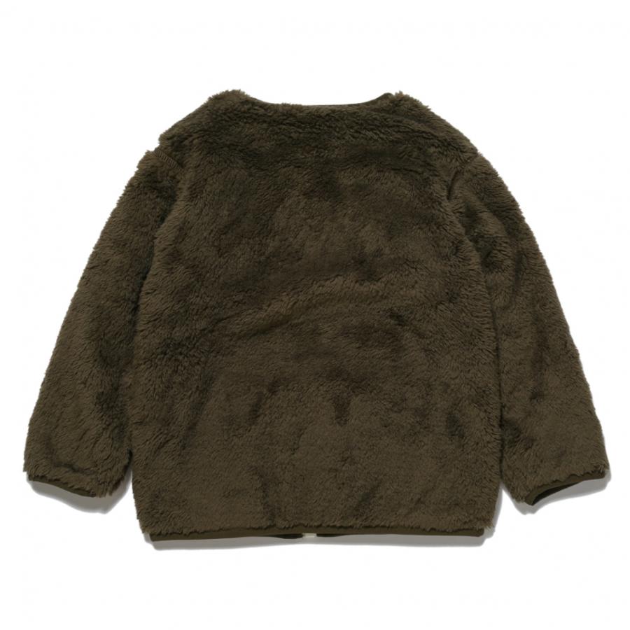 チャムス ジュニア キッズ 子供 アウトドア フリースジャケット Kids Elmo Fleece RV Blouson CH24-1046 B055 : ブラウン×カーキ CHUMS｜alpen-group｜02