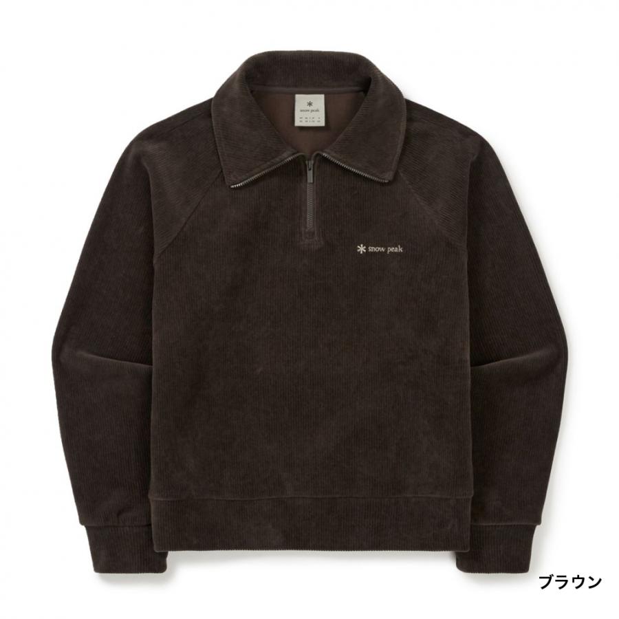 2025秋冬 スノーピーク レディース アウトドアカジュアル スウェットトレーナー Corduroy Wmn s Half Zip Sweatshirt S25WWFZT71 snow peak | snow peak | 02