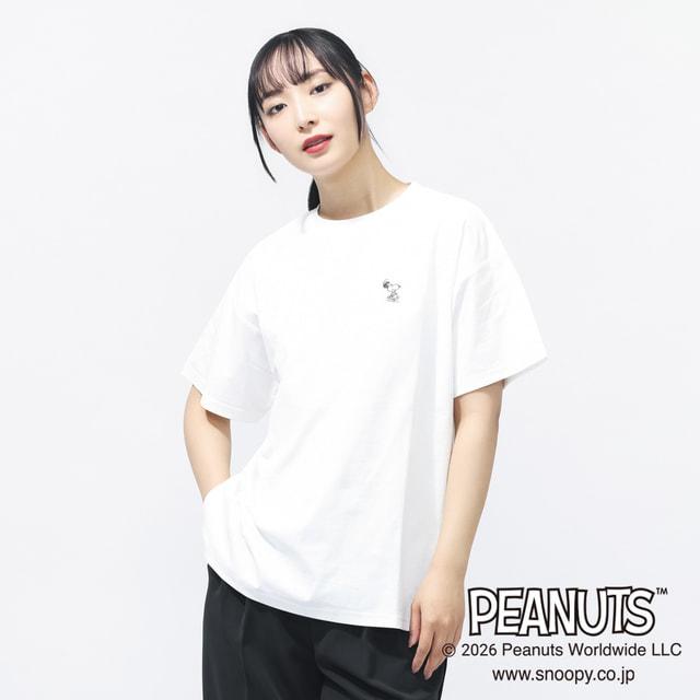 PEANUTS ピーナッツ スヌーピー レディース 半袖 Tシャツ UVカット