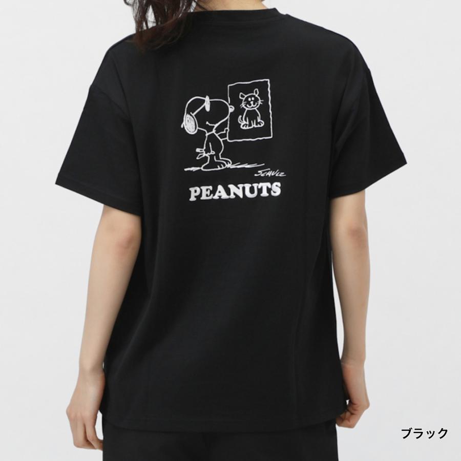 PEANUTS スヌーピー Tシャツ ブラック SNOOPY   S Ｍ PEANUTS tシャツ スヌーピー ヘビーウェイト ロック Tシャツ