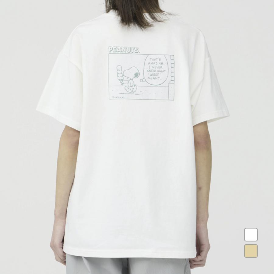 アトリエgg スヌーピーTシャツ PEANUTS tシャツ スヌーピー サガラ刺繍 半袖 Tシャツ レディース