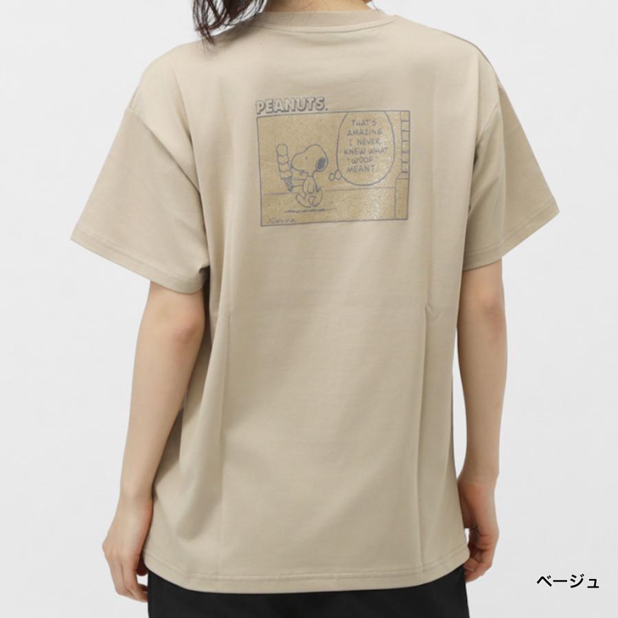 PEANUTS ピーナッツ スヌーピー レディース 半袖 Tシャツ UVコットン