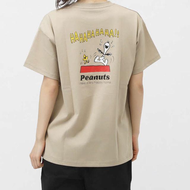 PEANUTS ピーナッツ スヌーピー レディース 半袖 Tシャツ UVコットン