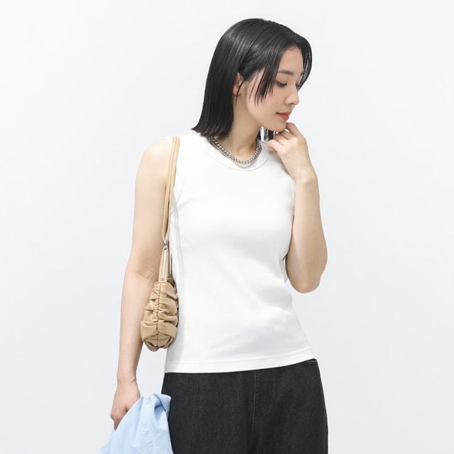 TIGORA（ティゴラ） レディース ノースリーブ シャツ UVカットリブ