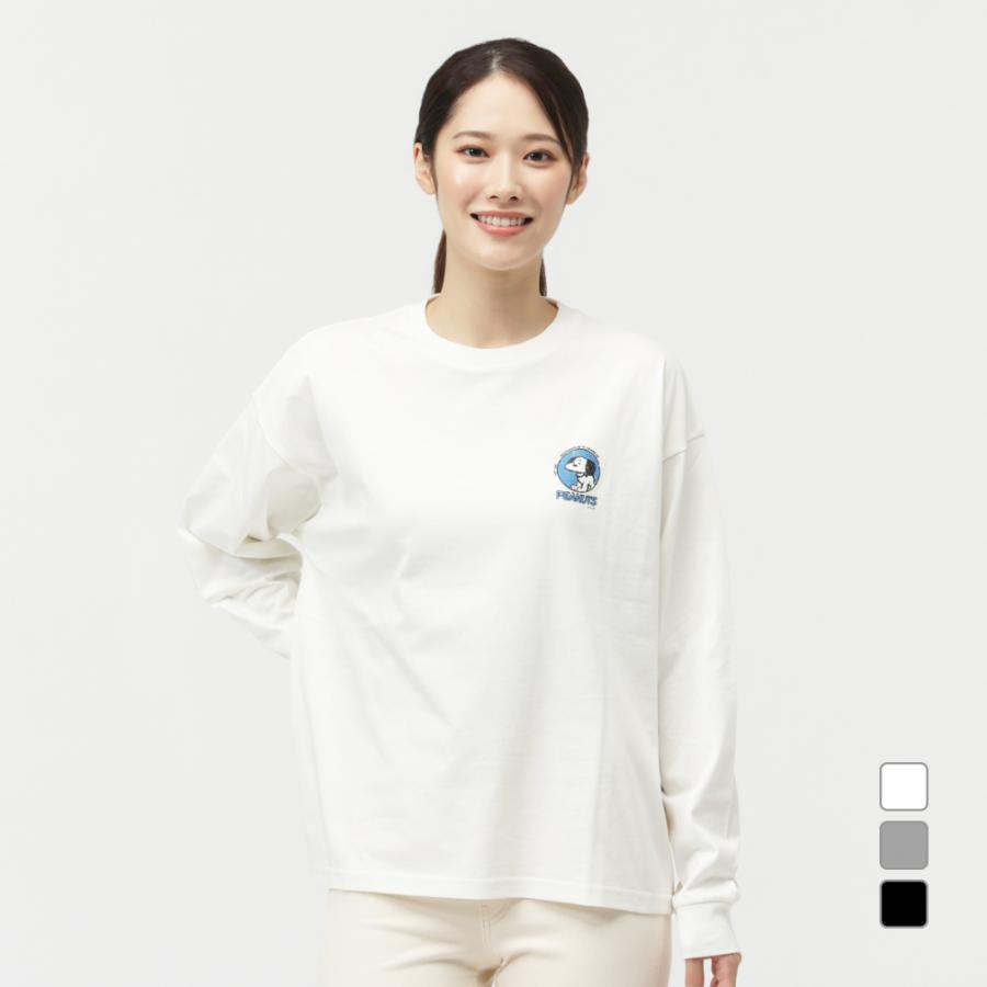 PEANUTS ピーナッツ スヌーピー レディース 長袖 Tシャツ コットン