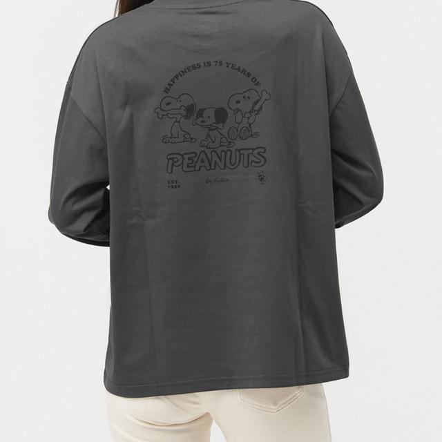 PEANUTS ピーナッツ スヌーピー レディース 長袖 Tシャツ コットン
