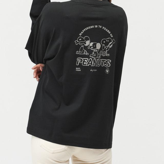 PEANUTS ピーナッツ スヌーピー レディース 長袖 Tシャツ コットン