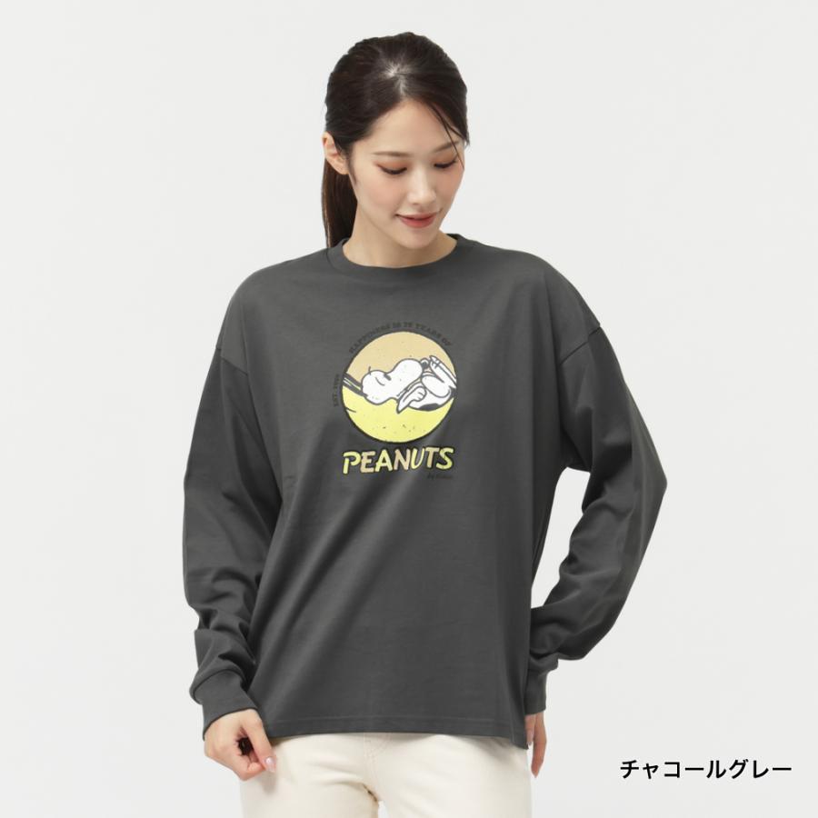 PEANUTS ピーナッツ スヌーピー レディース 長袖 Tシャツ コットン