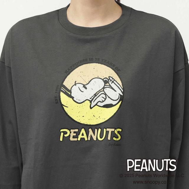 PEANUTS ピーナッツ スヌーピー レディース 長袖 Tシャツ コットン