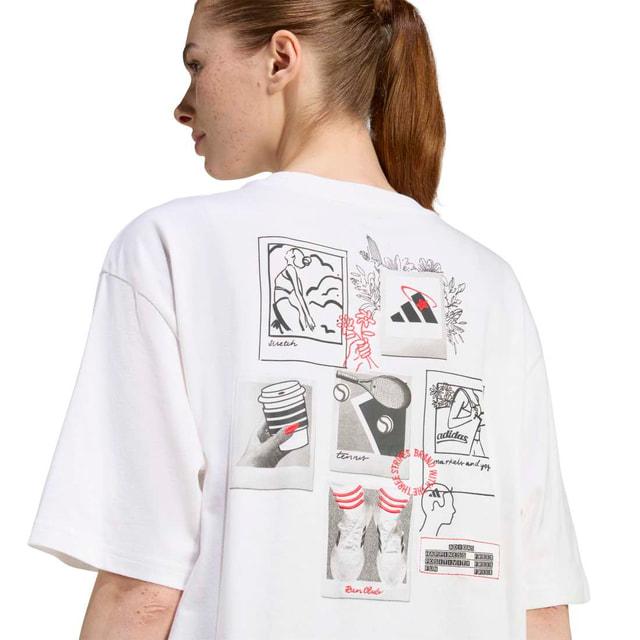 adidas（アディダス） レディース 半袖 Tシャツ ミニ刺しゅう オーバー