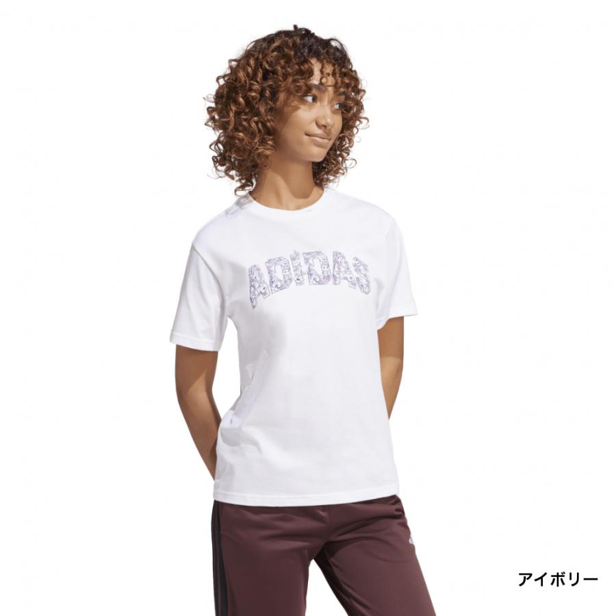 レディース Tシャツ アディダス レディース 半袖 Tシャツ ラウンジ ミニ グラフィック半袖T