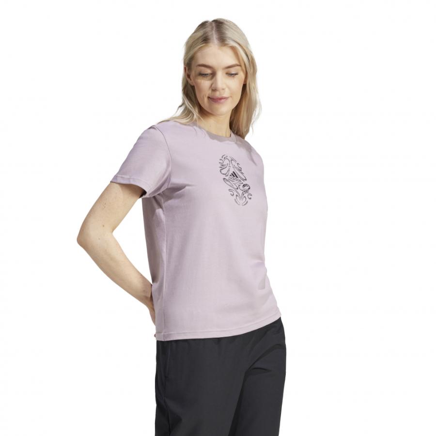 アディダス レディース 半袖 Tシャツ W Metallic グラフィック Tシャツ 