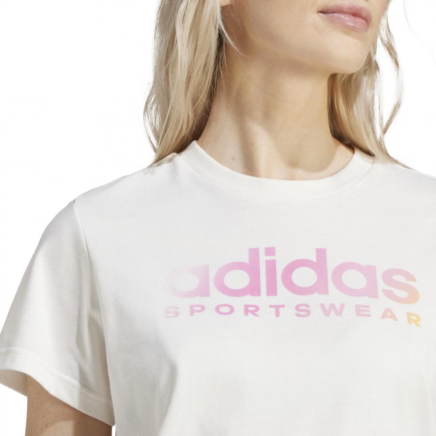 アディダス レディース 半袖 Tシャツ W LIN SPW グラフィック Tシャツ 
