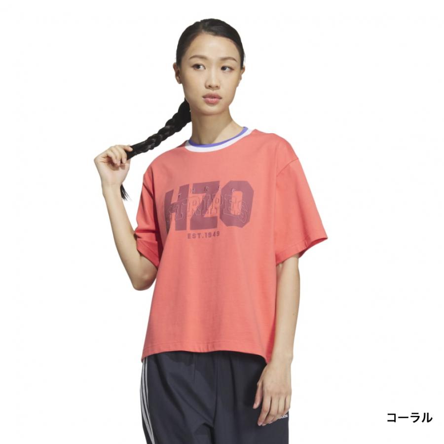 adidas アディダス レディース 半袖 Tシャツ カレッジ ルーズ