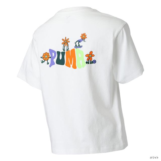 PUMA（プーマ） レディース 半袖 Tシャツ ESS DBL FACE KNIT LOGO TEE