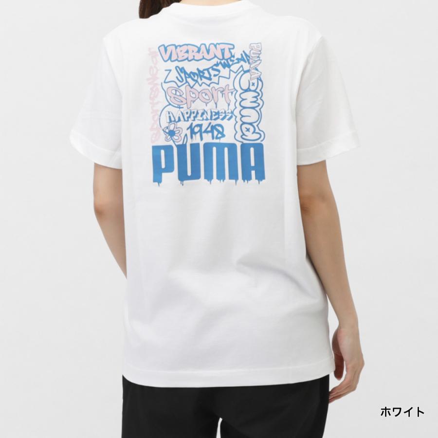 PUMA（プーマ） レディース 半袖 Tシャツ SS コットン バックプリント