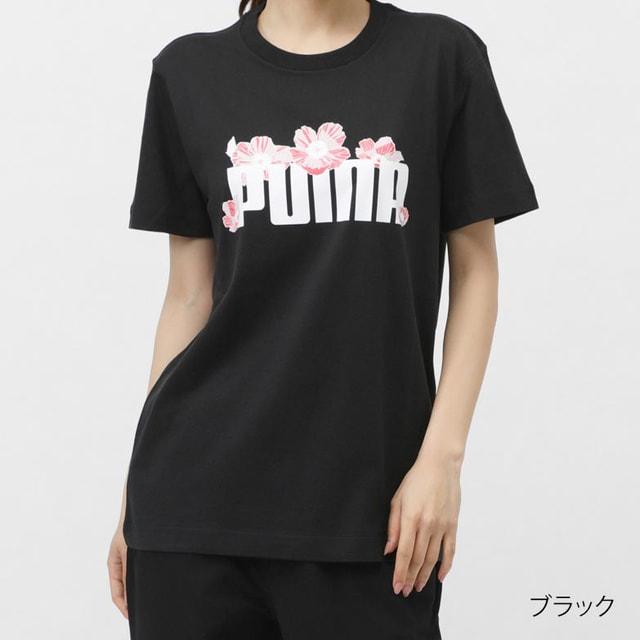 PUMA（プーマ） レディース 半袖 Tシャツ SS コットン グラフィック T