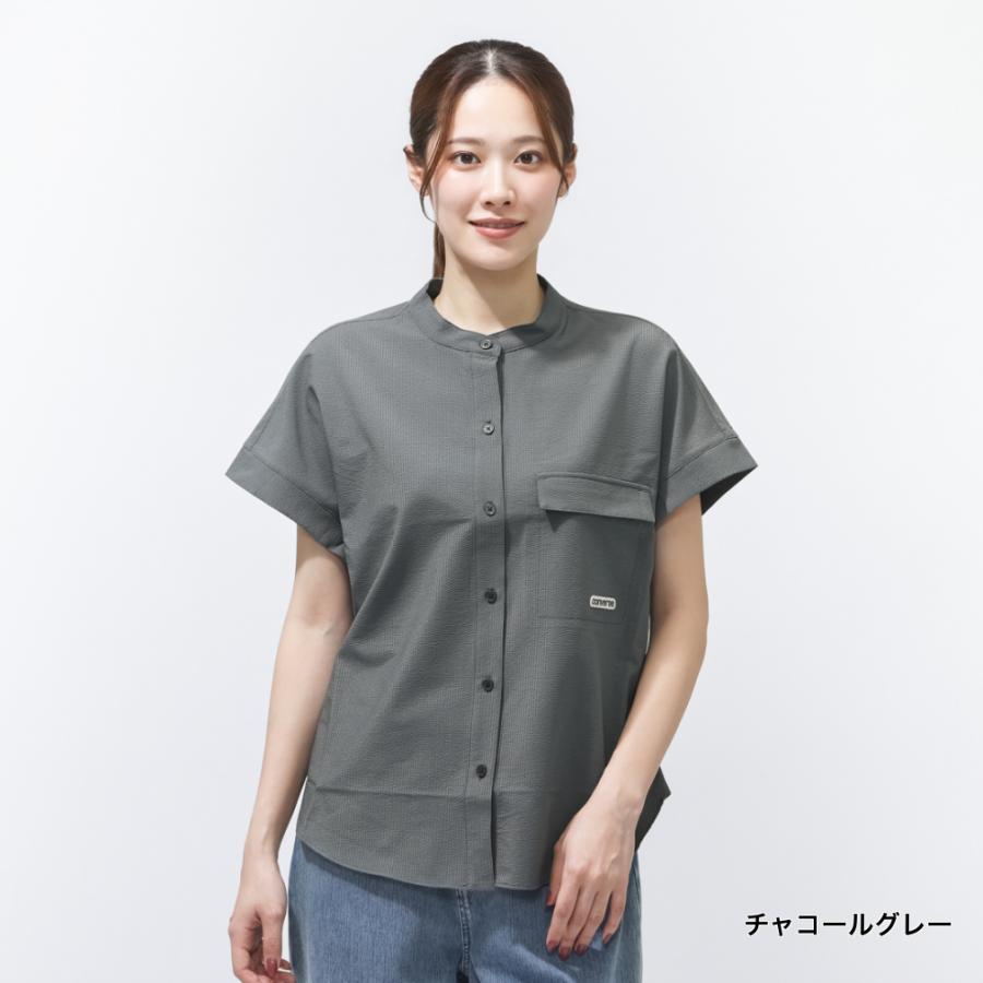 青森山田高校　ボレナ 半袖スポーツシャツ グレー CONVERSE（コンバース） レディース 半袖 Tシャツ SEERSUCKER STAND CL