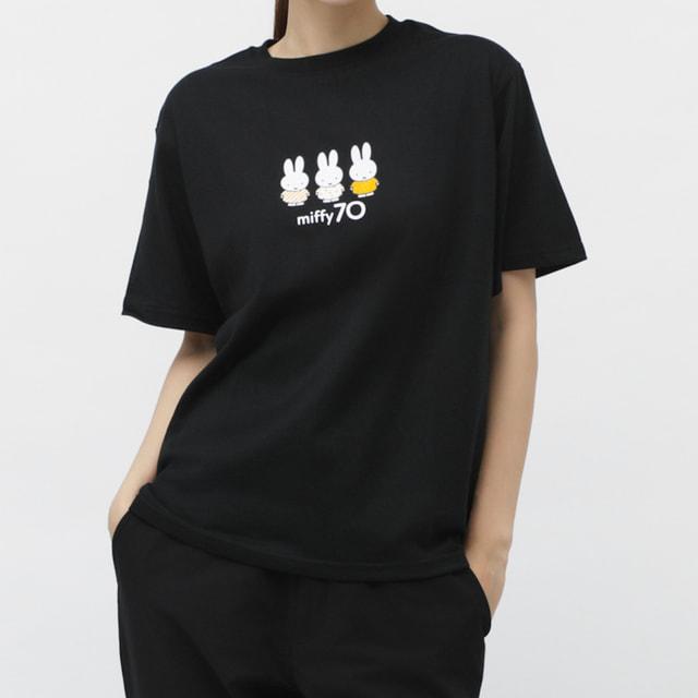 ミッフィー レディース 半袖 Tシャツ miffy70th 集合Tシャツ ALW-25197