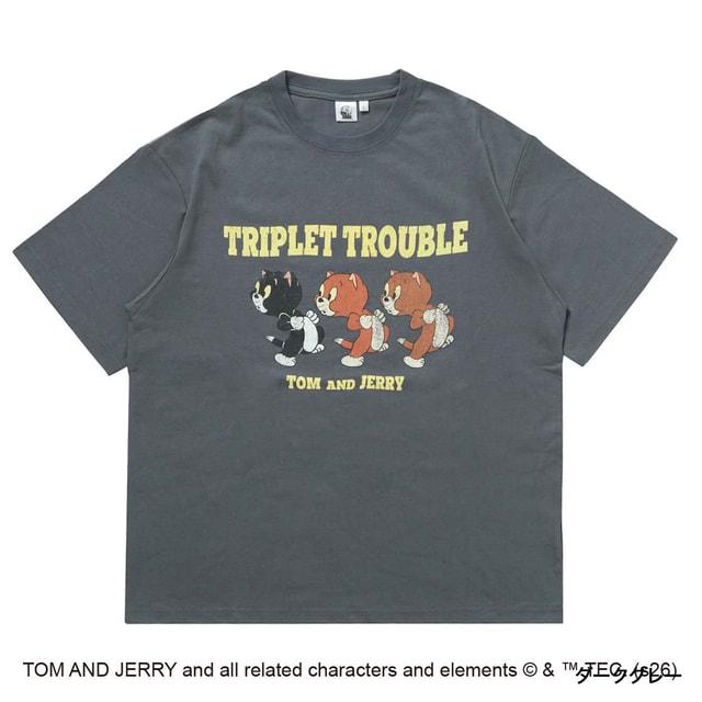 レディース 半袖Tシャツ Tom and Jerry フロントグラフィックT