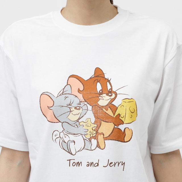 トムとジェリー レディース 半袖 Tシャツ フロントグラフィック