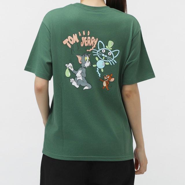 トムとジェリー レディース 半袖 Tシャツ バックグラフィック ALW