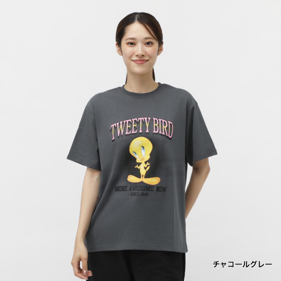 トゥイーティー レディース 半袖 Tシャツ フロントグラフィック