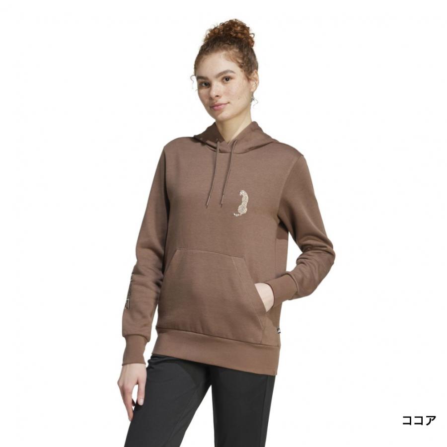 adidas AURORACOFFEE ダークブラウン パーカー adidas（アディダス） レディース スウェット パーカー アニマル