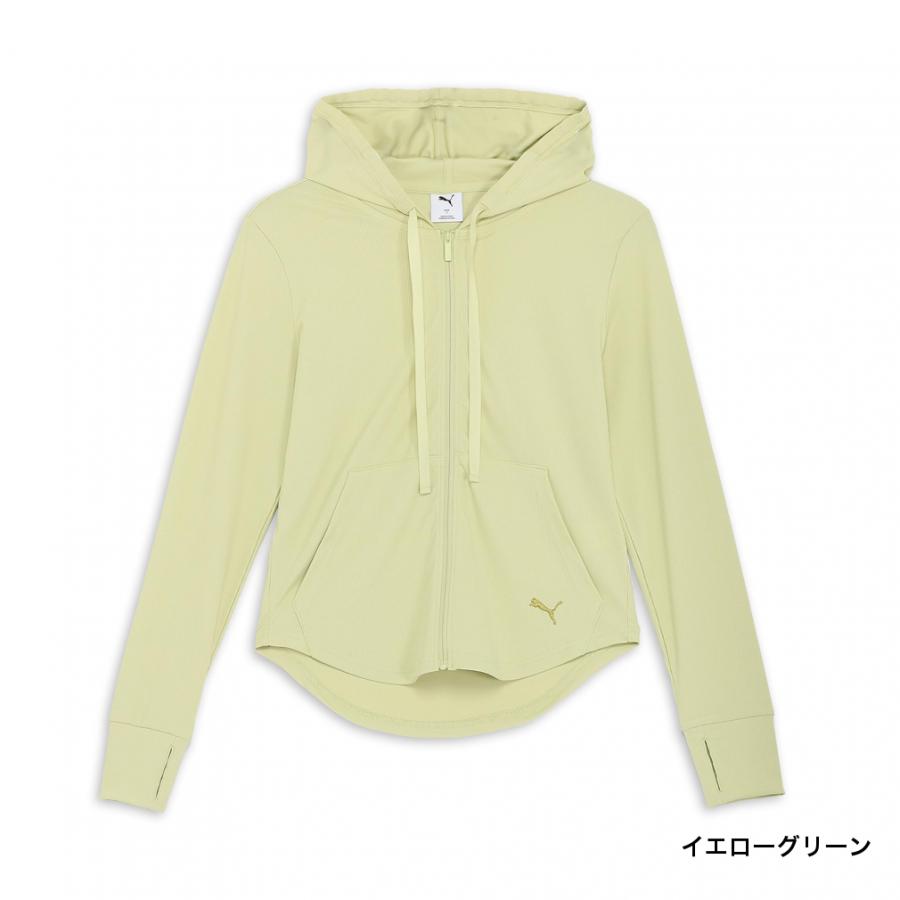 Rena フード付きパーカー　クリームイエロー38 試着のみ LUXE/R】(45783)ストレッチポリスエード生地フードラインストーンZIP
