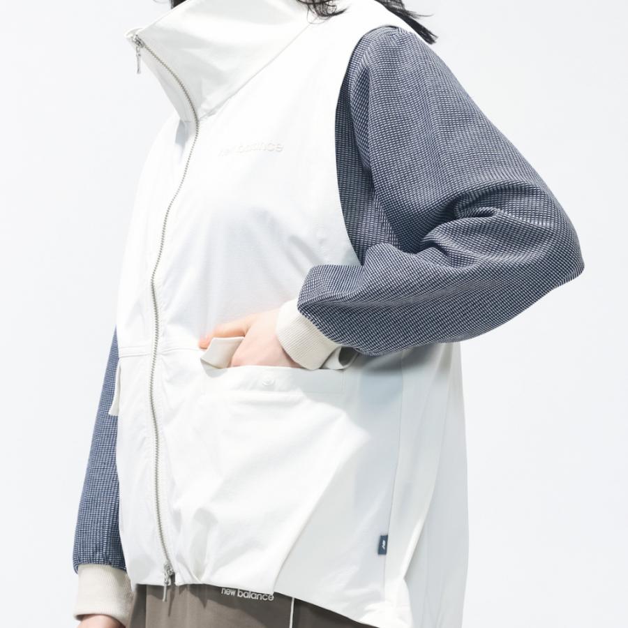 New Balance ALL-WEATHER ベスト ホワイト/ブラック New Balance（ニューバランス） THE CITY レディース ウェア ウーブン