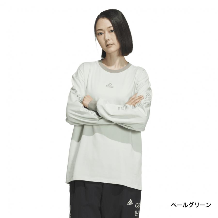 アディダス レディース 長袖 Tシャツ ワーディング ルーズフィット シングルジャージー チュニック JSY07 IM8707 IM8708 IM8709 スポーツウェア adidas｜alpen-group｜04