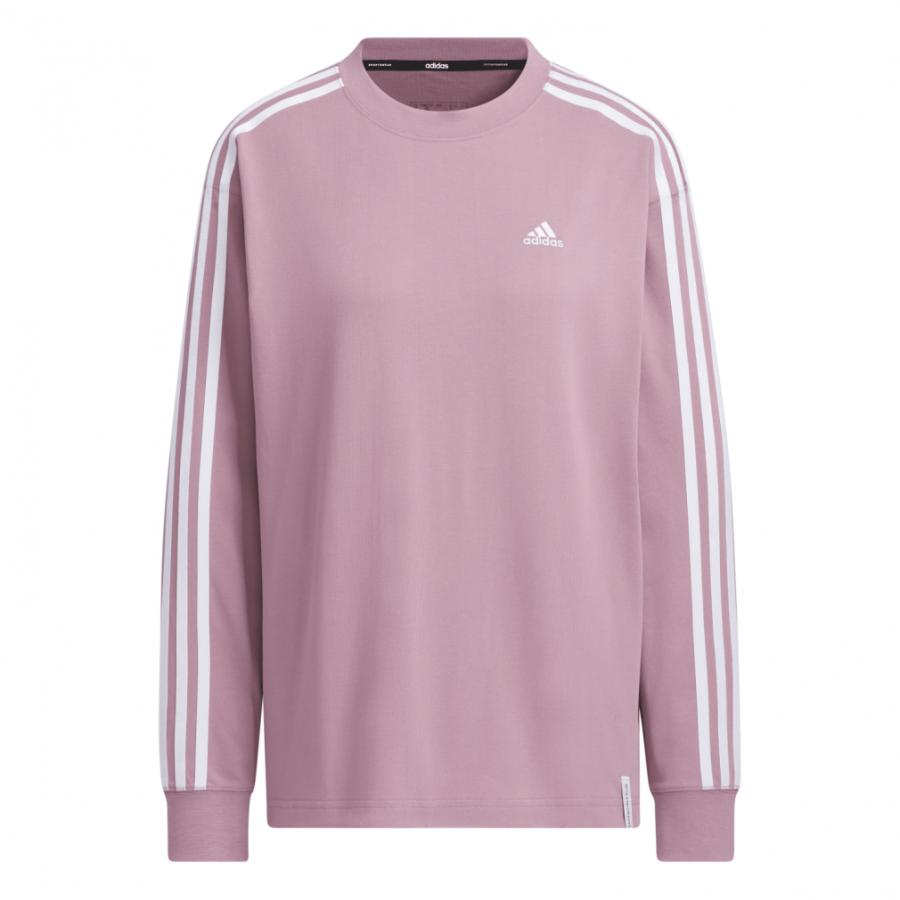 【希少】アディダス 長袖リンガー ロンT ピンク 3本ライン トレフォイル 希少カラー‼️人気モデルadidas リンガーTシャツ ピンク赤ライン