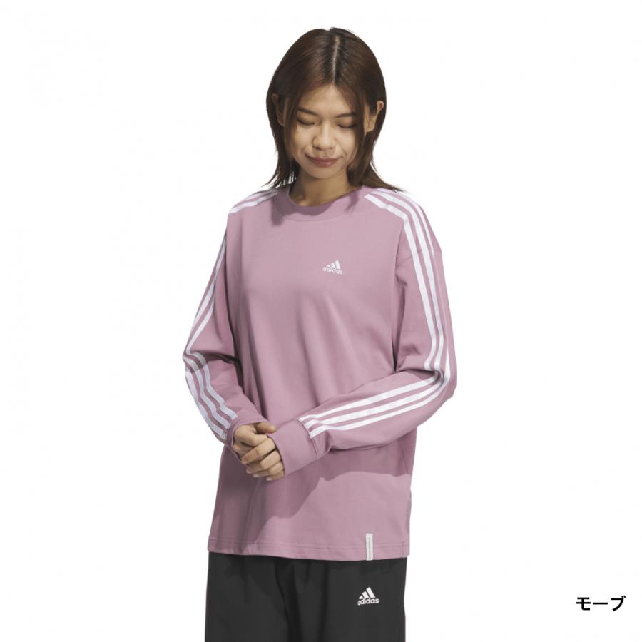 【希少】アディダス 長袖リンガー ロンT ピンク 3本ライン トレフォイル 希少カラー‼️人気モデルadidas リンガーTシャツ ピンク赤ライン