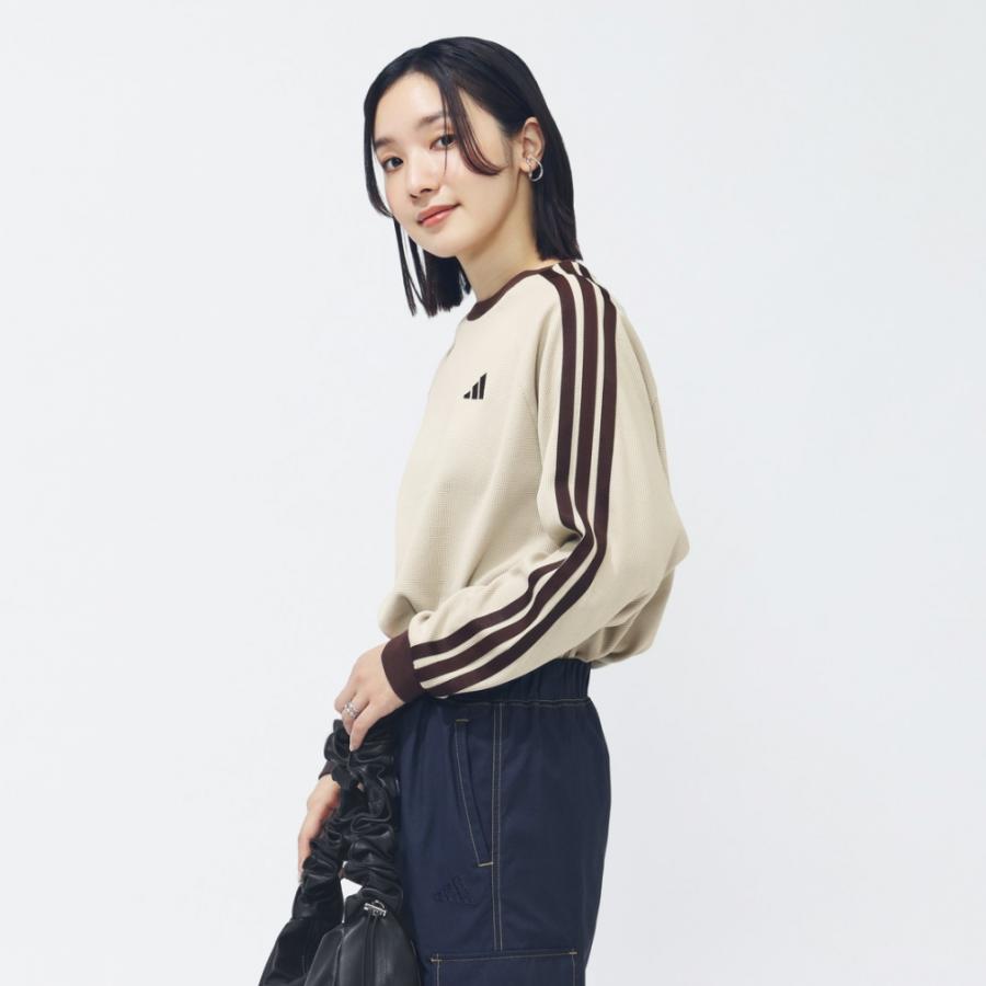 新品adidas　ワッフル  Tシャツ クラシックス　スリーストライプス  M adidas（アディダス）の「アディカラー クラシックス ワッフル スリー