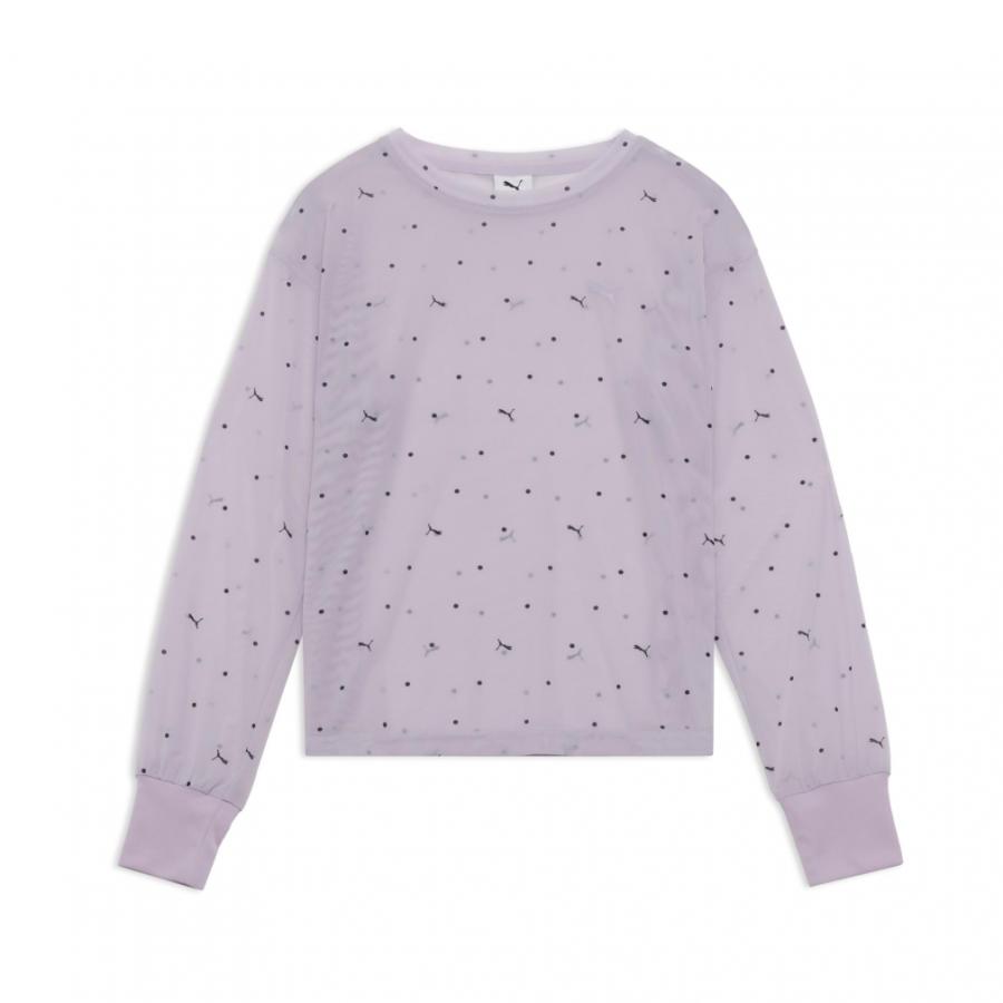 PUMA（プーマ） レディース 長袖 Tシャツ AUTUMN メッシュ LS AOP T