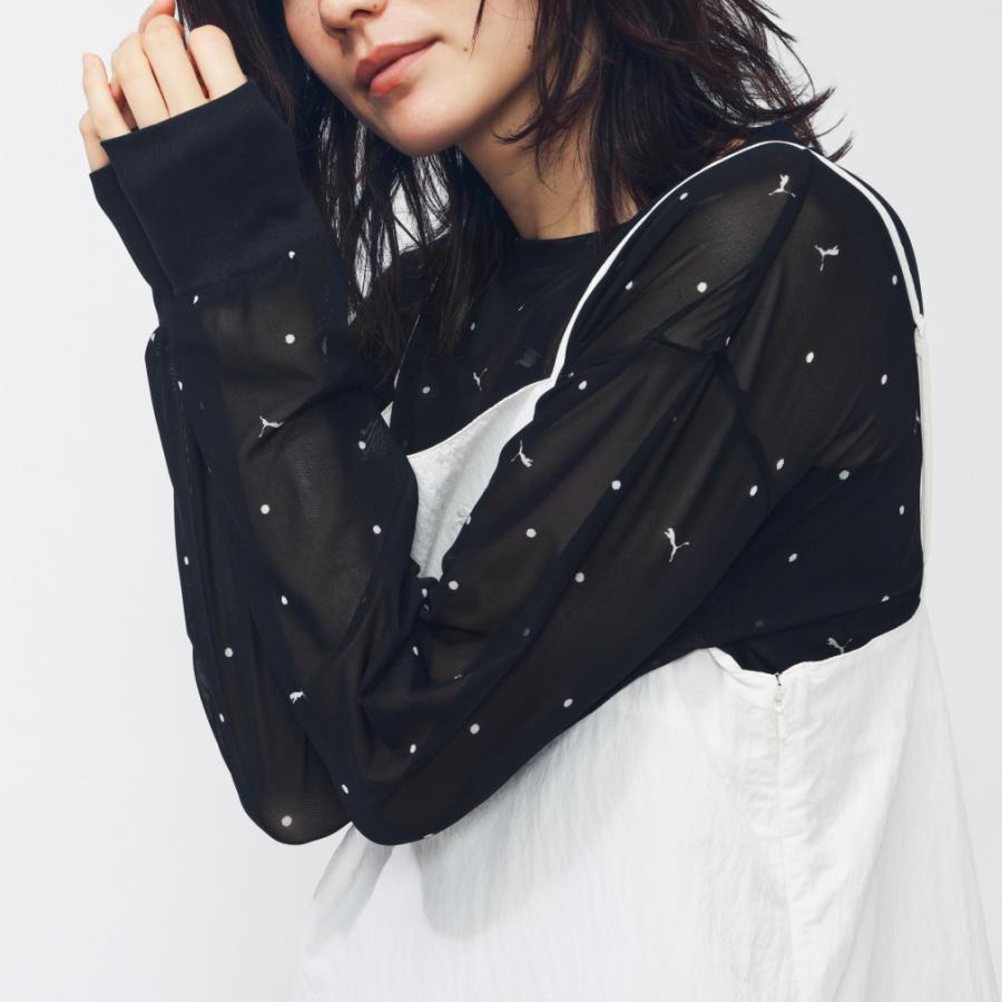 PUMA（プーマ） レディース 長袖 Tシャツ AUTUMN メッシュ LS AOP T